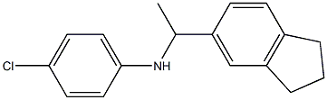 4-chloro-N-[1-(2,3-dihydro-1H-inden-5-yl)ethyl]aniline 结构式