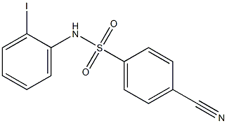 4-cyano-N-(2-iodophenyl)benzene-1-sulfonamide 结构式