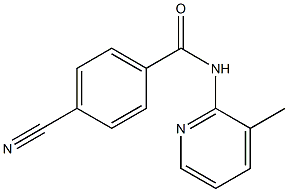 4-cyano-N-(3-methylpyridin-2-yl)benzamide 结构式