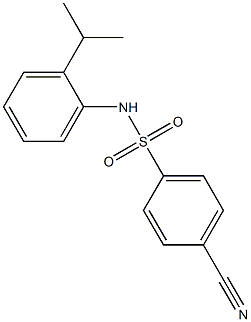 4-cyano-N-[2-(propan-2-yl)phenyl]benzene-1-sulfonamide 结构式