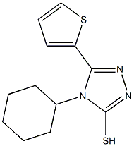 4-cyclohexyl-5-(thiophen-2-yl)-4H-1,2,4-triazole-3-thiol 结构式