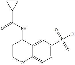 4-cyclopropaneamido-3,4-dihydro-2H-1-benzopyran-6-sulfonyl chloride 结构式
