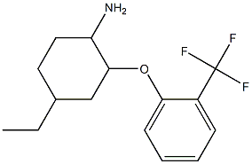 4-ethyl-2-[2-(trifluoromethyl)phenoxy]cyclohexan-1-amine 结构式