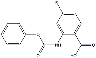 4-fluoro-2-[(phenoxycarbonyl)amino]benzoic acid 结构式