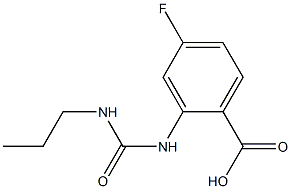 4-fluoro-2-[(propylcarbamoyl)amino]benzoic acid 结构式