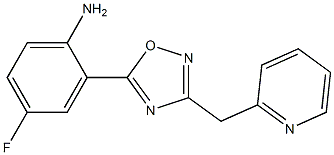 4-fluoro-2-[3-(pyridin-2-ylmethyl)-1,2,4-oxadiazol-5-yl]aniline 结构式