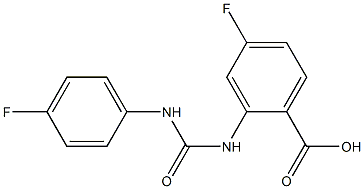 4-fluoro-2-{[(4-fluorophenyl)carbamoyl]amino}benzoic acid 结构式