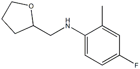 4-fluoro-2-methyl-N-(oxolan-2-ylmethyl)aniline 结构式