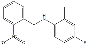 4-fluoro-2-methyl-N-[(2-nitrophenyl)methyl]aniline 结构式