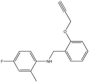 4-fluoro-2-methyl-N-{[2-(prop-2-yn-1-yloxy)phenyl]methyl}aniline 结构式