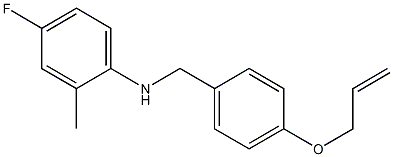 4-fluoro-2-methyl-N-{[4-(prop-2-en-1-yloxy)phenyl]methyl}aniline 结构式