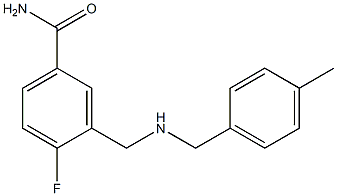 4-fluoro-3-({[(4-methylphenyl)methyl]amino}methyl)benzamide 结构式