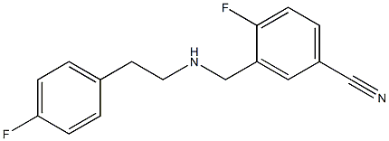 4-fluoro-3-({[2-(4-fluorophenyl)ethyl]amino}methyl)benzonitrile 结构式