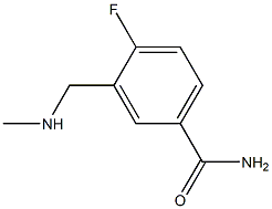 4-fluoro-3-[(methylamino)methyl]benzamide 结构式