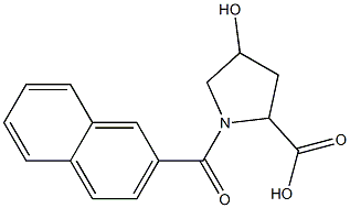 4-hydroxy-1-(2-naphthoyl)pyrrolidine-2-carboxylic acid 结构式