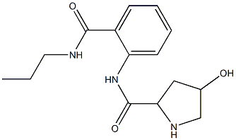 4-hydroxy-N-[2-(propylcarbamoyl)phenyl]pyrrolidine-2-carboxamide 结构式