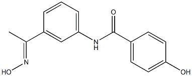 4-hydroxy-N-{3-[(1E)-N-hydroxyethanimidoyl]phenyl}benzamide 结构式