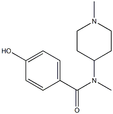 4-hydroxy-N-methyl-N-(1-methylpiperidin-4-yl)benzamide 结构式