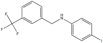 4-iodo-N-{[3-(trifluoromethyl)phenyl]methyl}aniline 结构式