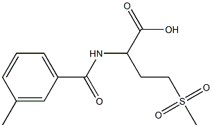 4-methanesulfonyl-2-[(3-methylphenyl)formamido]butanoic acid 结构式