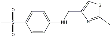 4-methanesulfonyl-N-[(2-methyl-1,3-thiazol-4-yl)methyl]aniline 结构式