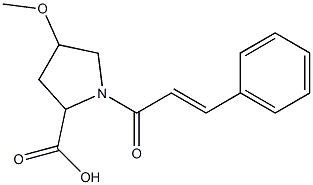 4-methoxy-1-[(2E)-3-phenylprop-2-enoyl]pyrrolidine-2-carboxylic acid 结构式