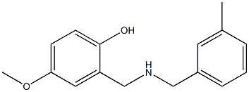 4-methoxy-2-({[(3-methylphenyl)methyl]amino}methyl)phenol 结构式