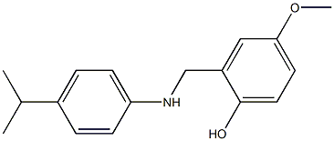 4-methoxy-2-({[4-(propan-2-yl)phenyl]amino}methyl)phenol 结构式