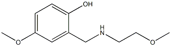 4-methoxy-2-{[(2-methoxyethyl)amino]methyl}phenol 结构式