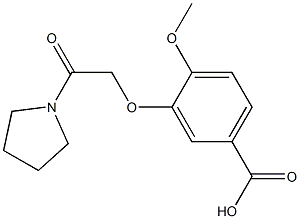 4-methoxy-3-(2-oxo-2-pyrrolidin-1-ylethoxy)benzoic acid 结构式