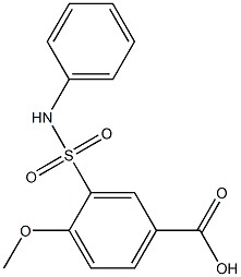 4-methoxy-3-(phenylsulfamoyl)benzoic acid 结构式