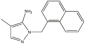 4-methyl-1-(naphthalen-1-ylmethyl)-1H-pyrazol-5-amine 结构式
