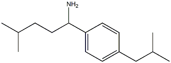 4-methyl-1-[4-(2-methylpropyl)phenyl]pentan-1-amine 结构式