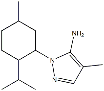 4-methyl-1-[5-methyl-2-(propan-2-yl)cyclohexyl]-1H-pyrazol-5-amine 结构式