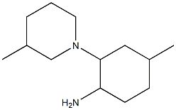 4-methyl-2-(3-methylpiperidin-1-yl)cyclohexanamine 结构式