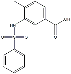 4-methyl-3-[(pyridin-3-ylsulfonyl)amino]benzoic acid 结构式