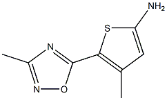 4-methyl-5-(3-methyl-1,2,4-oxadiazol-5-yl)thiophen-2-amine 结构式