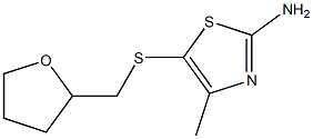 4-methyl-5-[(tetrahydrofuran-2-ylmethyl)thio]-1,3-thiazol-2-amine 结构式