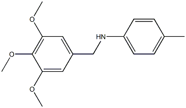 4-methyl-N-[(3,4,5-trimethoxyphenyl)methyl]aniline 结构式