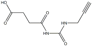 4-oxo-4-[(prop-2-yn-1-ylcarbamoyl)amino]butanoic acid 结构式
