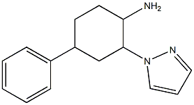 4-phenyl-2-(1H-pyrazol-1-yl)cyclohexanamine 结构式