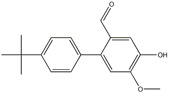 4'-tert-butyl-4-hydroxy-5-methoxy-1,1'-biphenyl-2-carbaldehyde 结构式