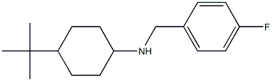 4-tert-butyl-N-[(4-fluorophenyl)methyl]cyclohexan-1-amine 结构式