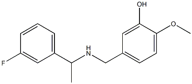 5-({[1-(3-fluorophenyl)ethyl]amino}methyl)-2-methoxyphenol 结构式