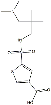 5-({2-[(dimethylamino)methyl]-2-methylpropyl}sulfamoyl)thiophene-3-carboxylic acid 结构式