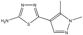 5-(1,5-dimethyl-1H-pyrazol-4-yl)-1,3,4-thiadiazol-2-amine 结构式