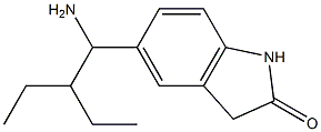 5-(1-amino-2-ethylbutyl)-2,3-dihydro-1H-indol-2-one 结构式