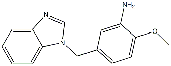 5-(1H-1,3-benzodiazol-1-ylmethyl)-2-methoxyaniline 结构式