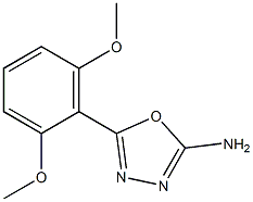 5-(2,6-dimethoxyphenyl)-1,3,4-oxadiazol-2-amine 结构式