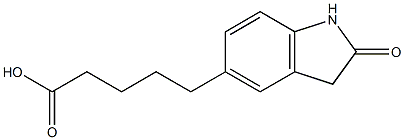 5-(2-oxo-2,3-dihydro-1H-indol-5-yl)pentanoic acid 结构式